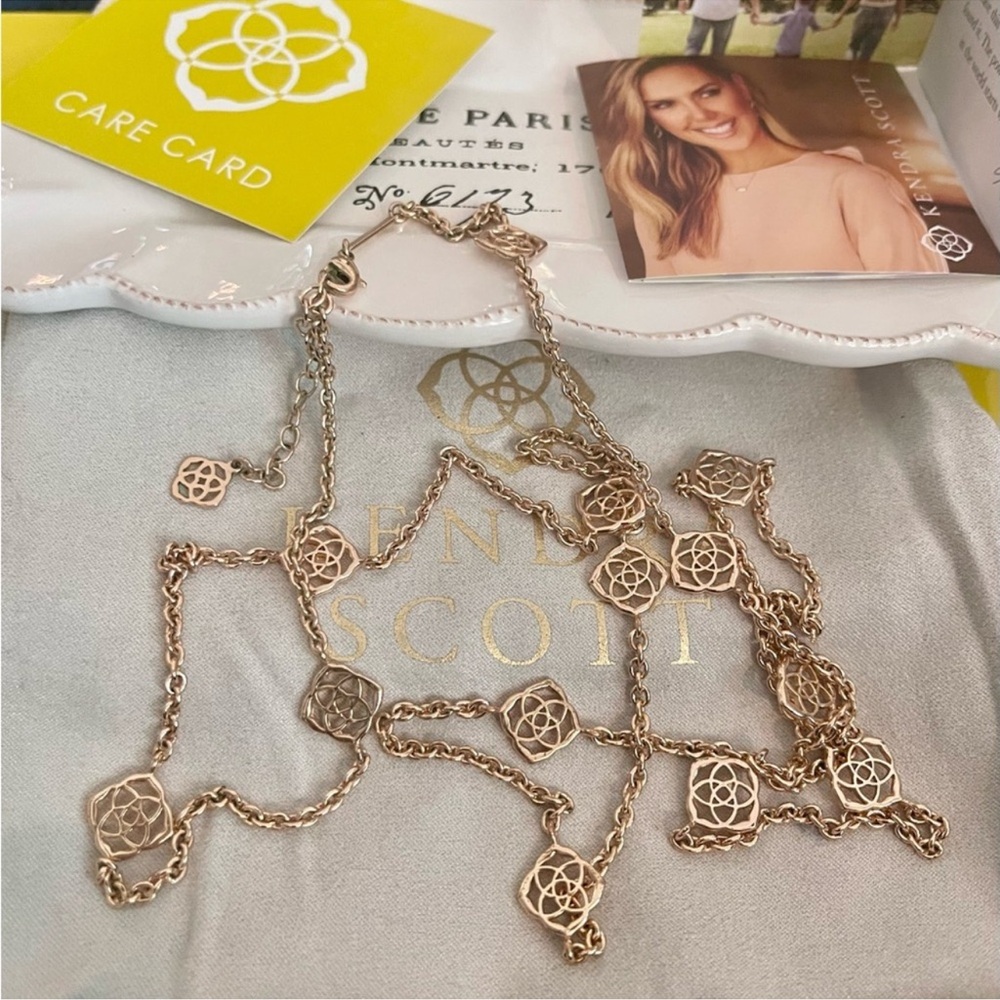 Kendra Scott Rose Gold Devalyn Necklace - Picture 3 of 3